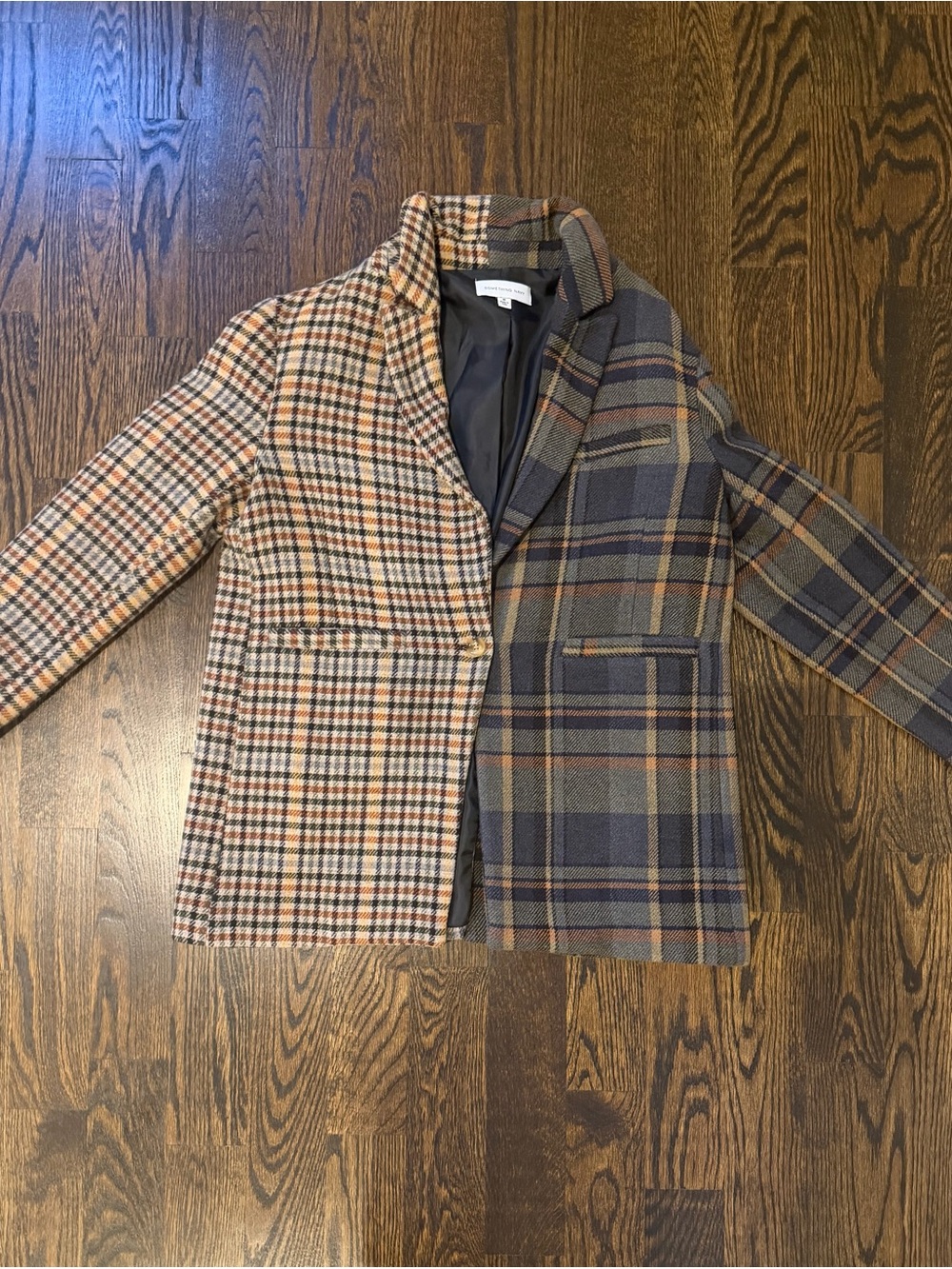 Something Navy Two-Tone Plaid Blazer and Red Plaid Blazer